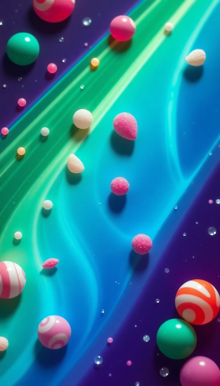 iPhone AI Mixed Candies Close Up Aesthetic Background Copyright-Free Photo
